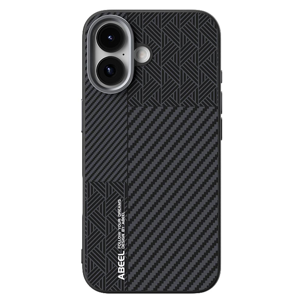 ABEEL For iPhone 17 Case PC+TPU+Aluminum Alloy+PU Leather Phone Cover Compatible with MagSafe