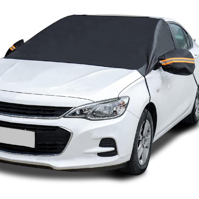 AstroAI Car Windshield Snow Cover, Windshield Cover for ice and Snow, Frost Windshield Cover for Ice, 2*Removal Side Mirror Protector, Windproof UV Large чёрный