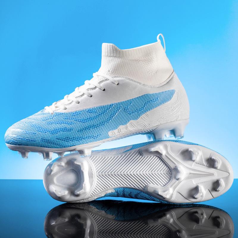 Foreign Trade Football Shoes Boys High-top AG Long Nails Artificial Grass Competition Training Shoes TF Broken Nails One Piece 2025