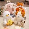 Cartoon Mother And Son Animal Plush Toy Soft Stuffed Duck Fox Rabbit Dog Bunny Puppy Cuddly Pillow Perfect Gift