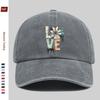 Pc Small Daisy and LOVE Letter Print Baseball Cap with Colorful Floral Design Sun Hat Hunting Decorative Hat Adjustable Bu