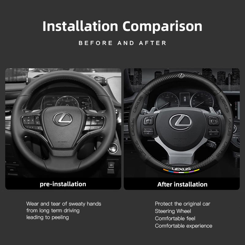 Car Steering Wheel Cover Car Interior Accessories For  Lexus F SPORT GX460 Ct200h IS250 ES 220D IS200 Fsport GS GX IS LS LX NX