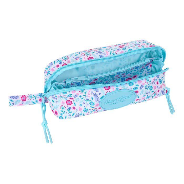 Trousse scolaire carrée - safta - 22x10x10 cm - Multicolore - Polyester résistant - Fermeture éclair