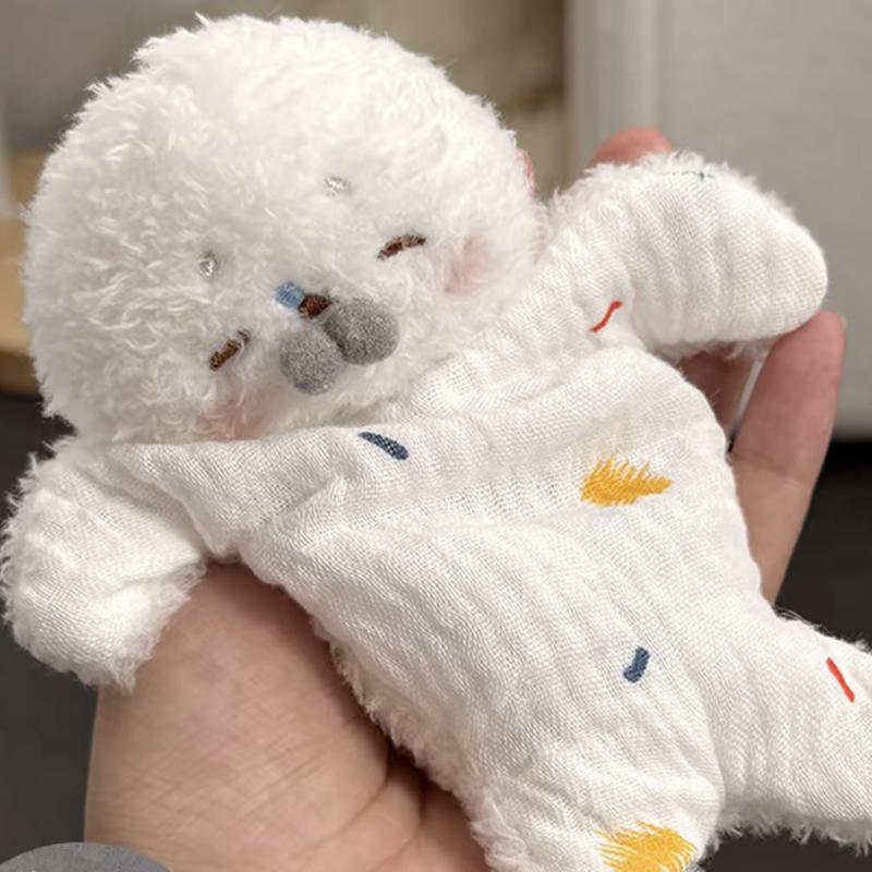 Stress Relief Plush Toy Cute Cartoon Healing Soothing Seal Bean Bag With Hanging Rope Funny Sensory Toy Birthday Gifts For Girls