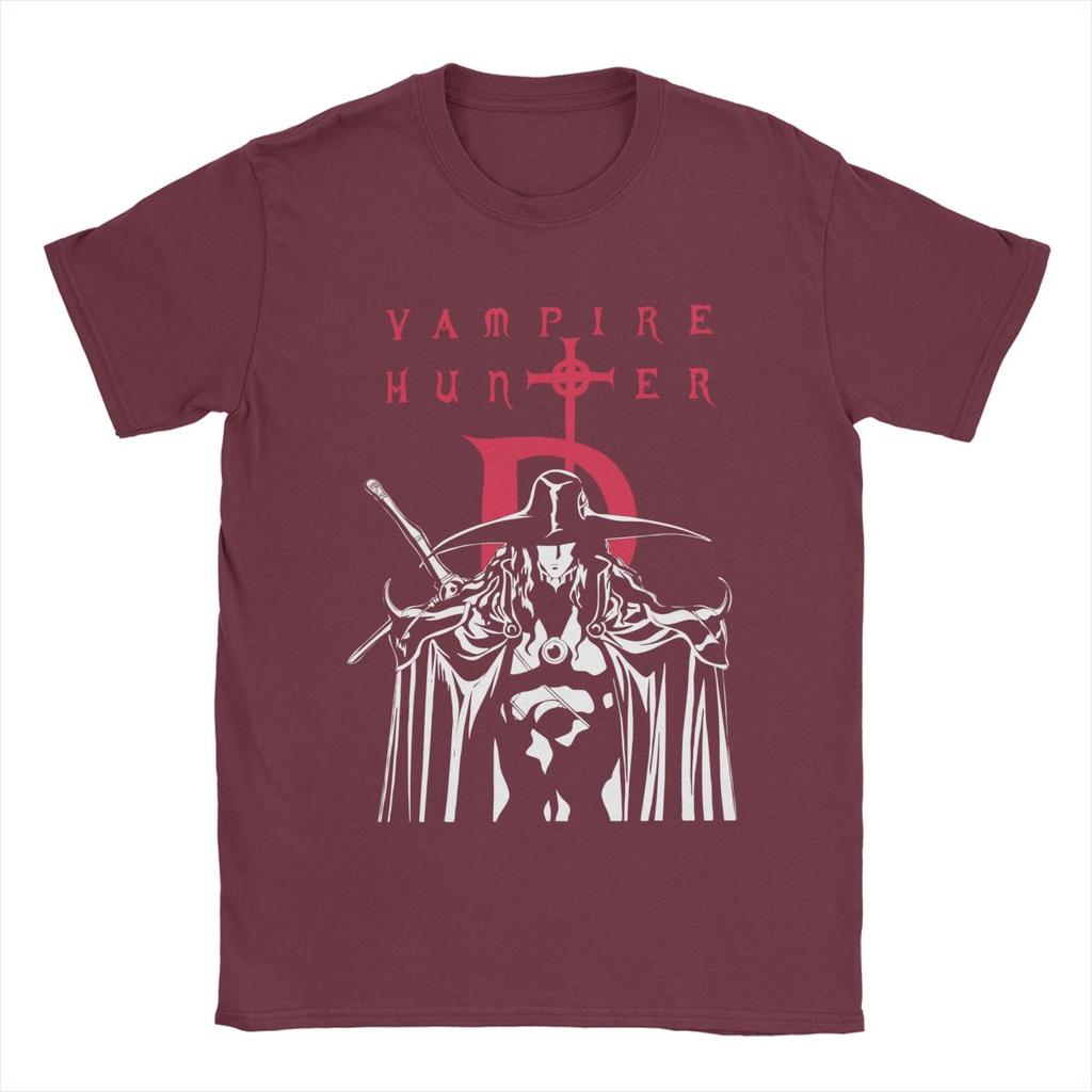 Men's Vampire Hunter D Hellsing T Shirts Anime Pure Cotton Clothing Funny Short Sleeve Round Collar Tees Gift Idea T-Shirts