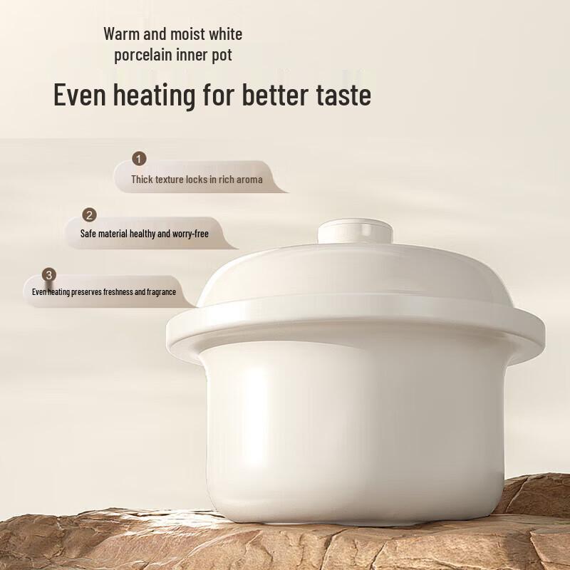 SUPOR 1.5L Electric Slow Cooker with White Ceramic Pot CN plug (adapter included)
