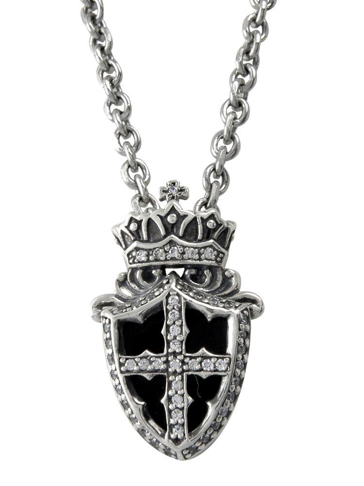 ArtemisClassic Onyx Emblem Charm Silver Accessory Brand Jewelry Silver 925 Necklace Pendant [Artemis Classic] ac-acp0229 Men s Women s чёрный