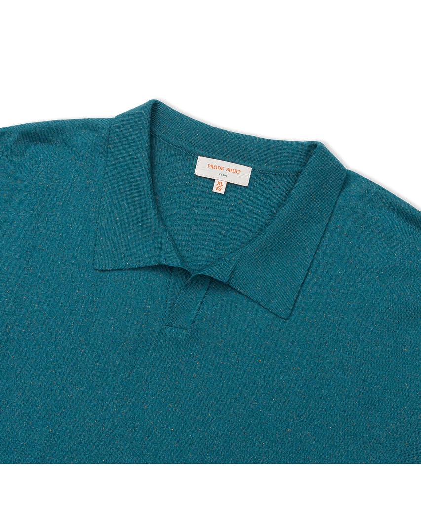 PRODESHIRT Vintage Soft Linen Open Collar Knit (Emerald)