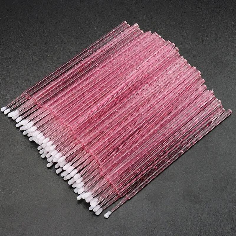 100Pcs Disposable MicroBrush Eyelashes Extension Tools Individual Lash Removing Cotton Swab Micro Brush For Eyelash Makeup Tool