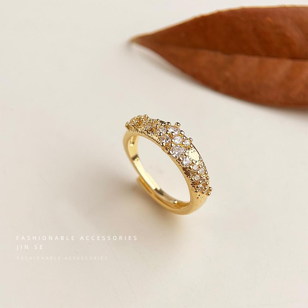 Средневековое винтажное кольцо с цирконом в виде колоса открытое универсальное кольцо ретро украшение