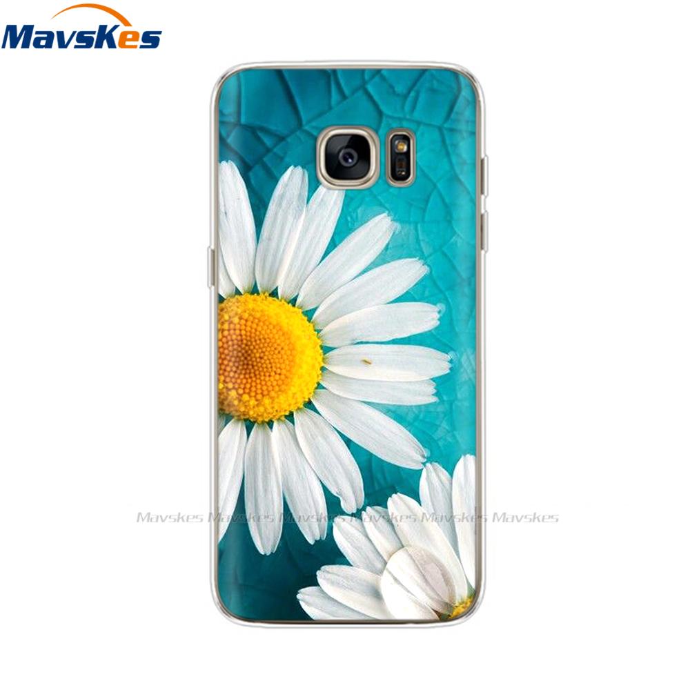 

Cartoon Silicone Case For Samsung Galaxy S7 Cases Cover Flower Soft TPU Phone Case For Samsung S7 edge G930F G930FD G930W8 Funda For Samsung S7