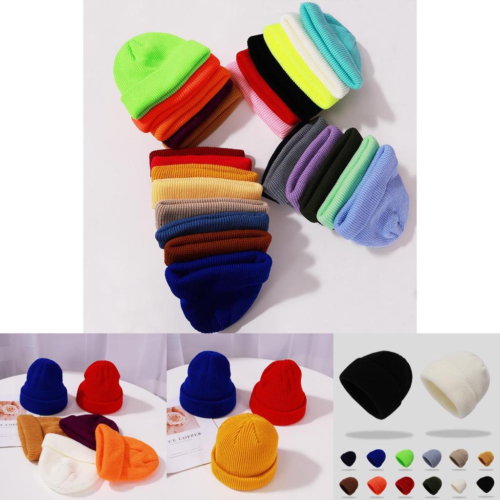 Stylish Unisex Cuff Beanie For Winter Outdoor Activities In Solid Color