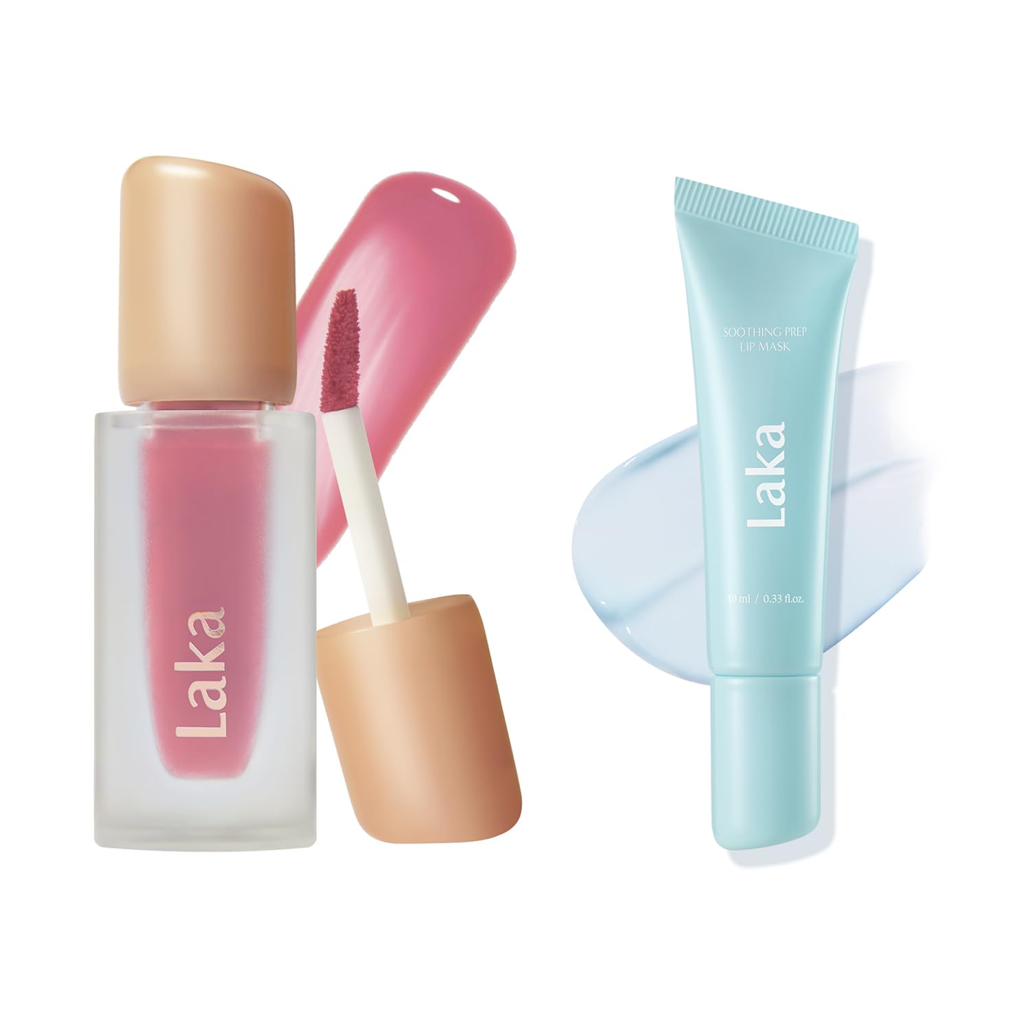 Laka Fruity Glam Tint #133 Summer + Успокаивающая подготовительная маска для губ Набор из 2 предметов