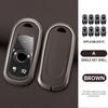 Auto Key Fob Cover Fit For Buick B 5 Buttons Opel Astra G H J Mokka Insignia Vectra Meriva Corsa Zafira Zinc Alloy+Leather Auto Accessories