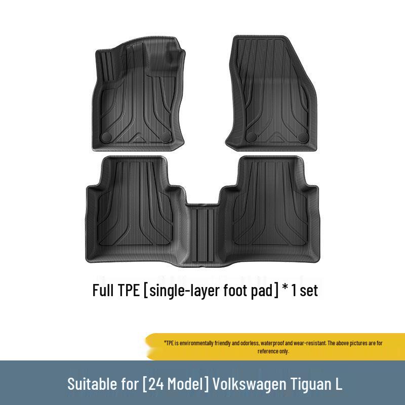 Ekologiczny zestaw dywaników podłogowych z TPE do Volkswagen Tiguan L/L Pro 2024 - Zawiera dywanik do bagażnika i na oparcia