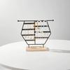 Fashion Metal Hexagonal Jewelry Rack Desktop Pendant Necklace Bracelet Earring Ring Display Storage Stand Counter Showcase Props