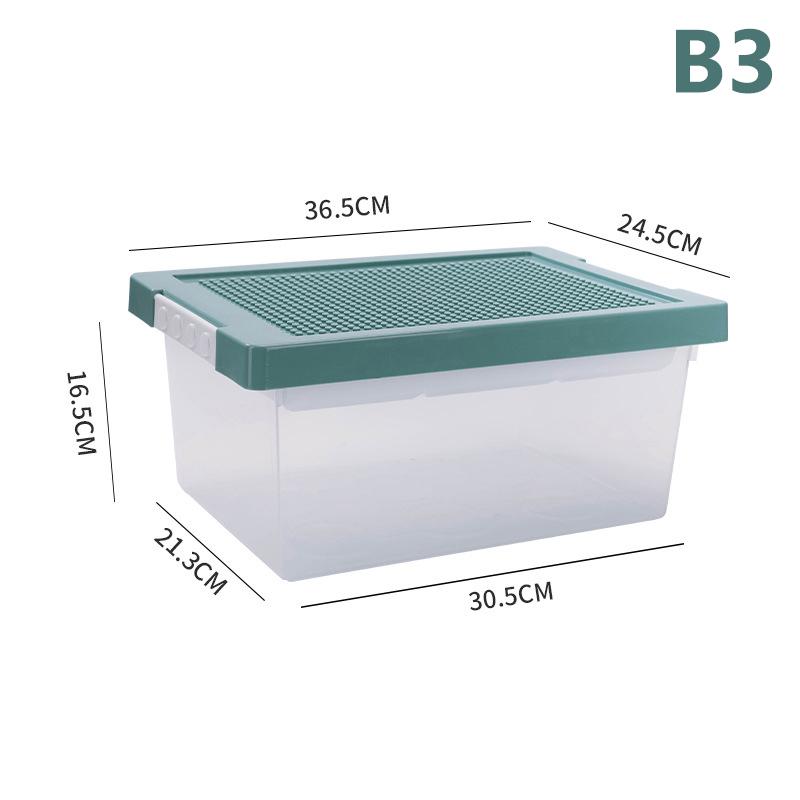 Kids Building Block Storage Box Toys Organizer Stackable Block Case Books Stationary Holder Sundries Snack Container