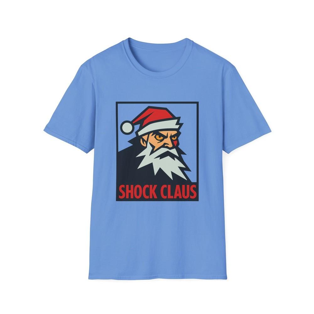 

Unisex Softstyle T-Shirt Shock Claus Lightning Beard Crooked Hat Christmas XL