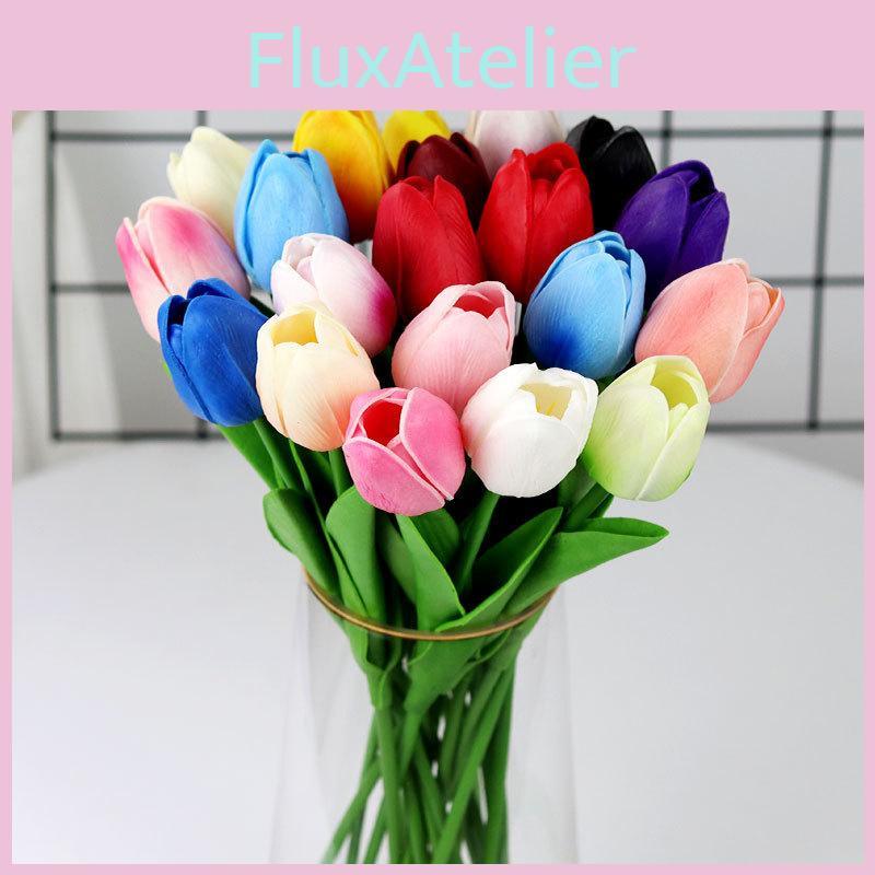 Artificial Pu Tulip Flowers For Wedding Decor Home Styling Photo Props