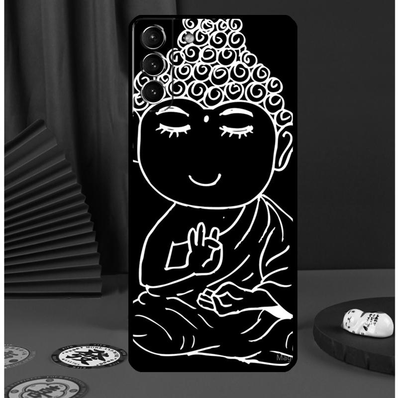 

Cute Buddha Monk Zen Buddhism Phone Case For Samsung Galaxy S25 Ultra S9 S10 S20 S21 FE S22 S23 Plus S24 Ultra Back Cover Galaxy S9