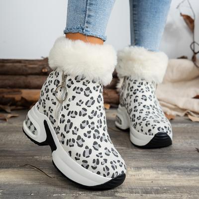 Large Size Snow Boots Women's Winter New Casual Cotton Boots Muffin Slope Heel Thick-soled Velvet Short Women's Boots