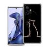 Transparent Phone Case for Xiaomi Mi 14 13 12 11 Ultra 13T 12T 11T Poco X3 NFC F3 F6 Pro Lite 5G Soft TPU Cute Line Cat Pattern
