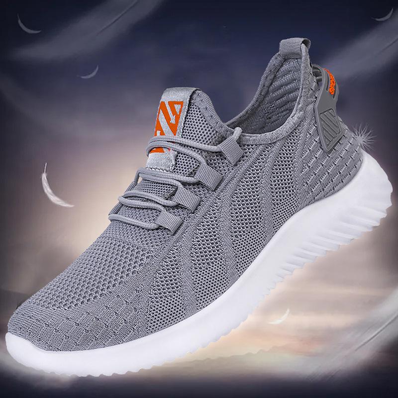 2024 Spring Breathable Casual Sports Shoes Soft Sole Men's Non-slip Running Single Shoes Middle-aged Men's Casual Shoes