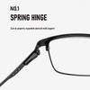 New Men Square Metal Large Frame Reading Spring Leg Elderly Presbyopia Glasses Blue Light Blocking Eye Protection Eyeglasses