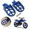 AnXin Motorcycle Foot Pegs Footpeg Pedals FootRest for PW50 1981- PW80 1983-2006 Pit Dirt Bike Blue