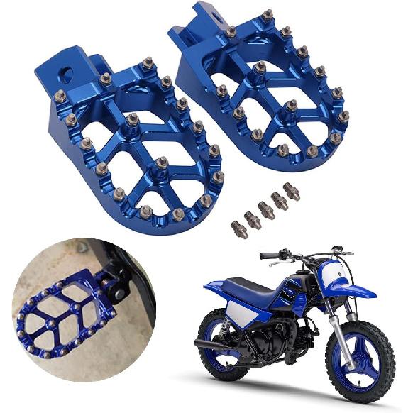 AnXin Motorcycle Foot Pegs Footpeg Pedals FootRest for PW50 1981- PW80 1983-2006 Pit Dirt Bike Blue