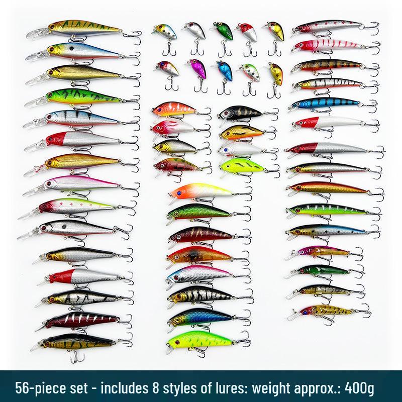 

Набор рыболовных приманок из 56 штук: Далеко забрасываемые воблеры