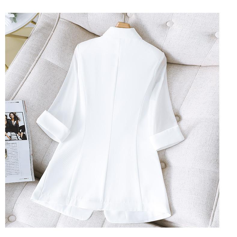 Blaue Damen-Blazer und Jacken, gekerbte Büro-Dame, schlanke Damen-Kleidung