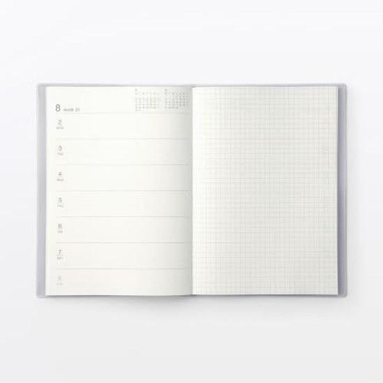 Muji Monday Start Monthly Weekly Schedule Book December 2026 A6 White Gray