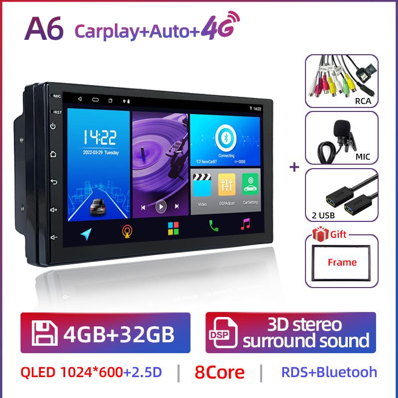 Android 12 2Din Car Radio Multimedia Video Player Universal Auto Stereo GPS MAP For Volkswagen Nissan Hyundai Toyota CR-V Kia