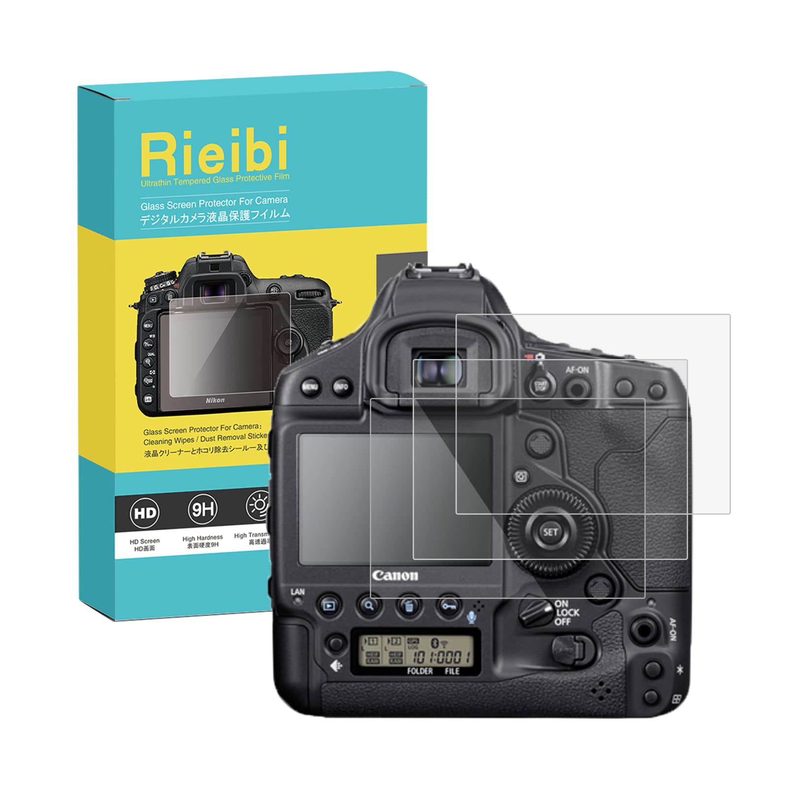 

Rieibi Canon EOS 1DX III LCD Screen Canon EOS 1DX3 LCD Thin Set of Tempered Glass with 9H Impact and Fingerprint Resistant Protector, Protector,