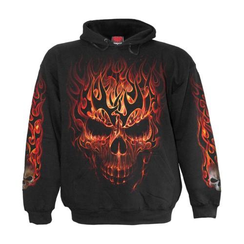 Spiral Direct Childrens/Kids Skull Blast Back & Sleeve Print Pull Over Hoodie