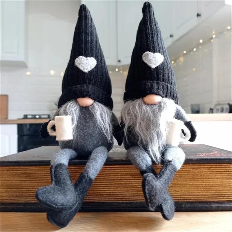 Faceless Doll Christmas Knitting Plush Dwarf Boy Girl Doll Gift Table Xmas New Year Long Legs Store Family Desktop Decoration