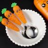 A93G Stainless Steel Baby Spoon Fork Short Handle Baby Children Tableware Gift Box Set Gift Home