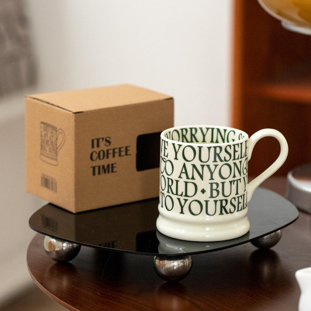 

Французская ретро чашка, высокая ценность, кофейная чашка, креативная кружка, нишевый дизайн, для девочек, керамическая чашка для воды 410ML