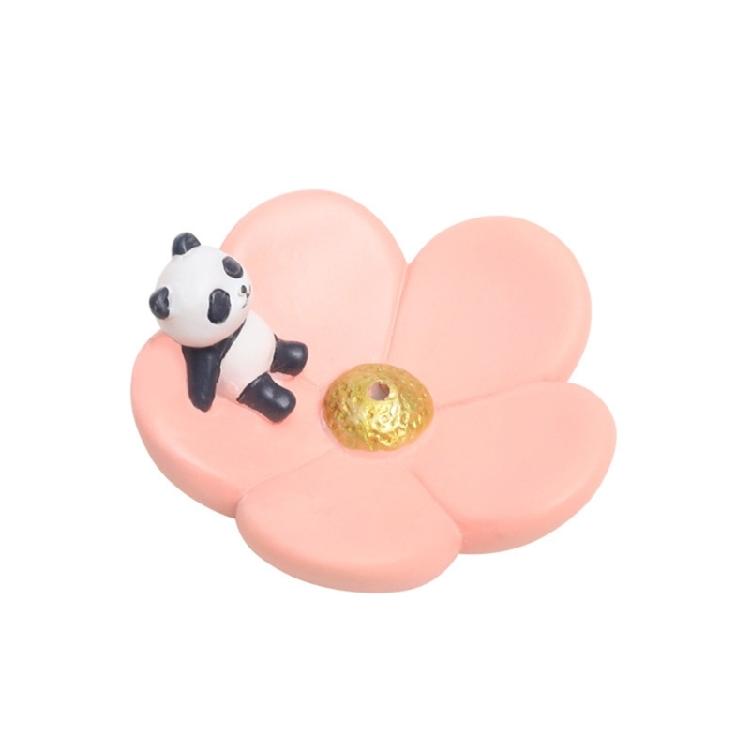 Flower Shape Resins Censers Holder Cute Animal Statue Incenses Burners PlateTray  for Mindfulness and Home Decoration