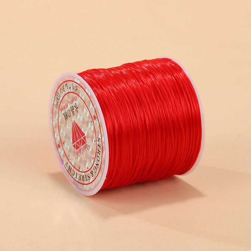 1Roll Beading Thread Accessories Flat Elastic Thread Elasticity Spandex DIY 0.8mm Elastic Cord Hand Knitting