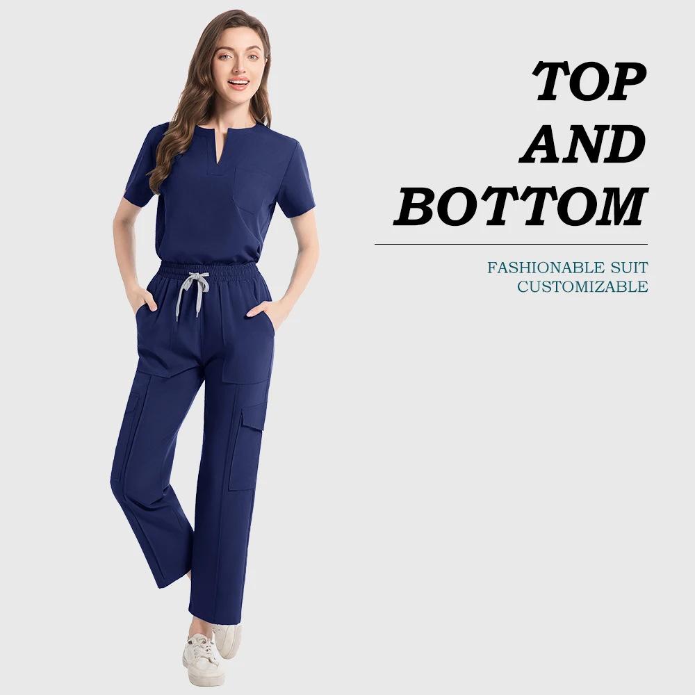 

Women s Multi-pocket Medical Scrub Suit - Nurse/Doctor Uniform XL