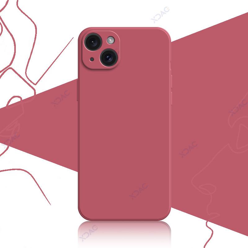 Luxury Soft Case Cover for iPhone 14 15 Pro Max Plus 5G 360 Edge Protective Liquid Silicone Mobile Phone Shield Housing