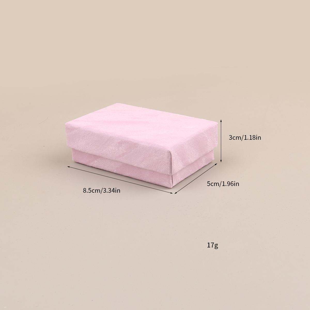 

6 шт. бархатный комплект ювелирных изделий подарочная коробка кольцо ожерелье браслеты серьги подарочная упаковка коробки с губкой внутри прямоугольник розовый