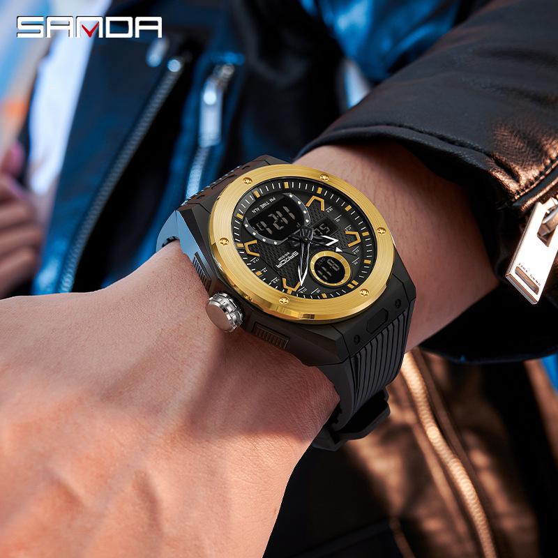Sanda Youth Multifunctional Waterproof Sports Watch for Students