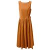 SanCai 2026 Summer French Style 100% Cotton Sleeveless A-Line Maxi Dress