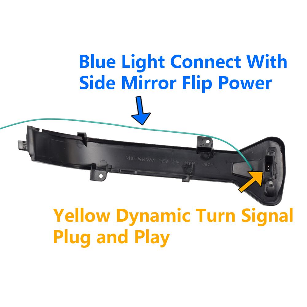 Scroll LED Dynamic Turn Signal Light Side Mirror Flashing Light Repeater Blinker For BMW 5 6 7 8 3 Series G38 G30 G31 G11 G20 M5
