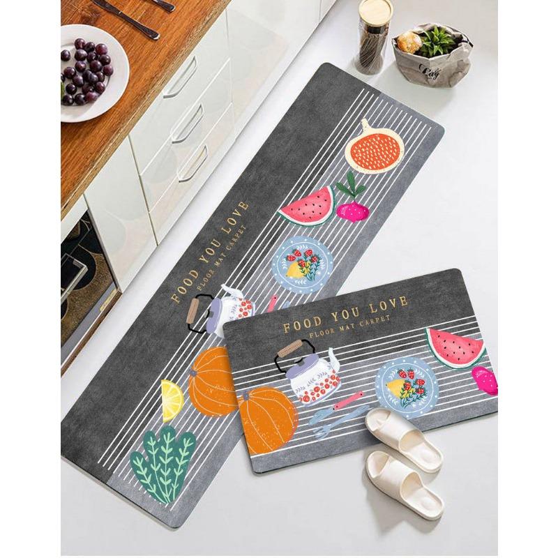 Non-slip Soft Diatom Mud Mat Bathroom Entry Toilet Long Kitchen Door Entry Mat Absorbent Quick Drying