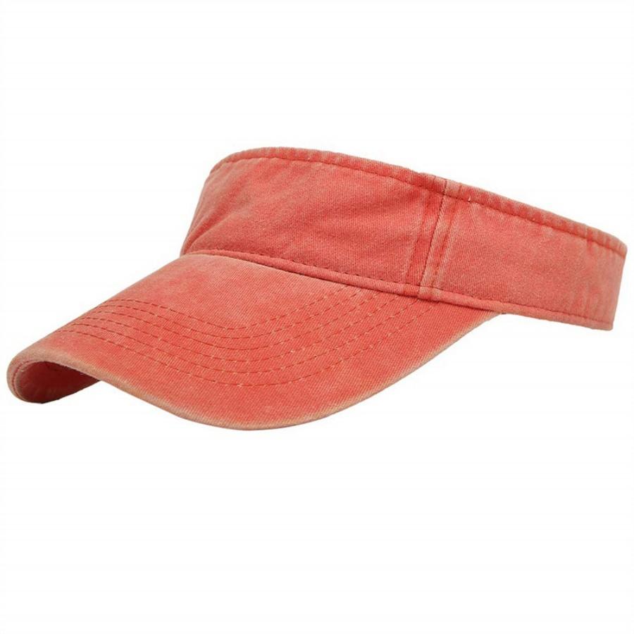 Chapeau de soleil - Matière coton, Chapeau à ouverture supérieure, Pour hommes et femmes. Casquette de Baseball Adaptée à l'Été, Avec Design Réglable pour l'Extérieur red