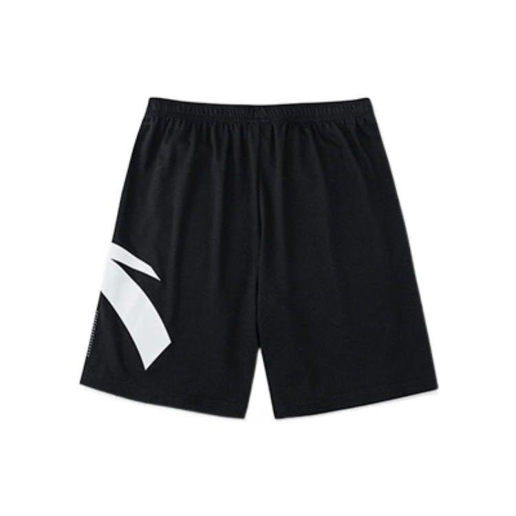 Anta American Vintage Logo Print Knitted Sports Casual Shorts Men Shorts Black 952328310-1